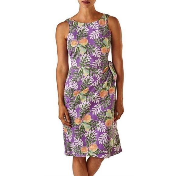 Patagonia Pataloha Dress Ulu Paradise Light Acai Size 2 Hawaiian Tropical Print - Picture 1 of 15